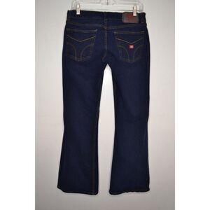 Dickies Juniors 11 Dark Wash Low Rise Stretchy Denim Flare Jeans